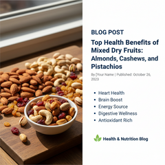 Top Health Benefits of Mixed Dry Fruits: Almonds, Cashews, and Pistachios
