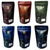 Nuts for wellness Set of six wellness combo back packaging bags in different colors on a white background
