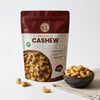 Nuts For Wellness Cashew 250g Bag of premium cashews with a bowl of cashews on a light background