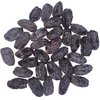 Nuts for wellness Set of six wellness combo pack packages Dark purple dried fruits on a white background