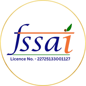 FSSAI logo with a licence number on a white background