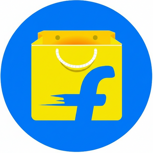 Yellow shopping bag with a blue circle on a transparent background